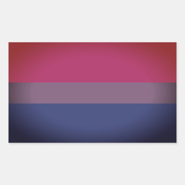 Bisexual Pride Flag Rectangular Sticker (Front)