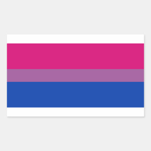 Bisexual Pride Flag Rectangular Sticker