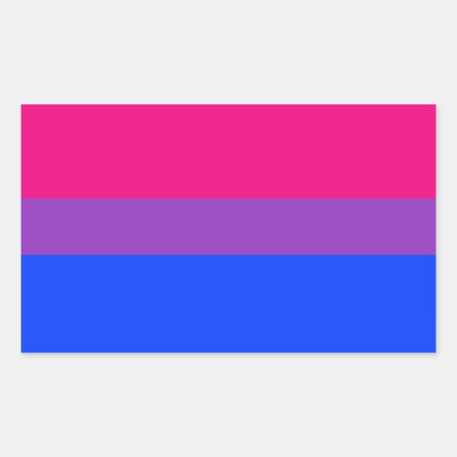 Bisexual Pride Flag Rectangular Sticker (Front)