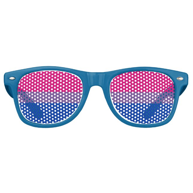 Bisexual Pride Flag Retro Sunglasses (Front)