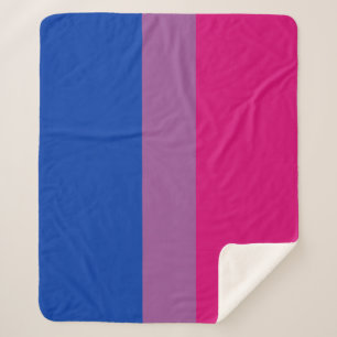 Bisexual Pride Flag Sherpa Blanket