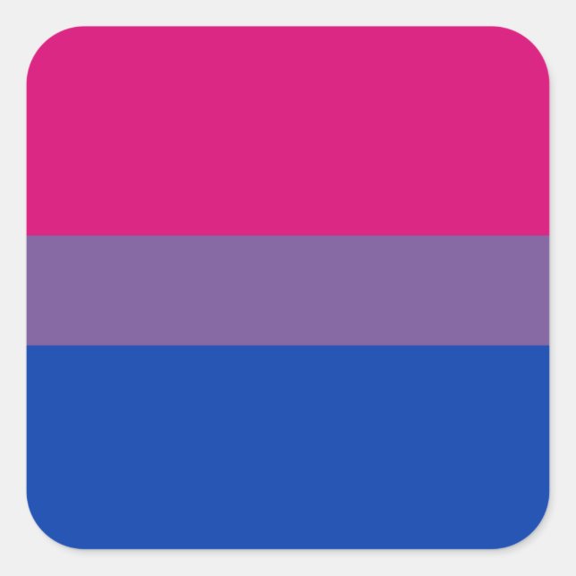 Bisexual Pride Flag Square Sticker (Front)