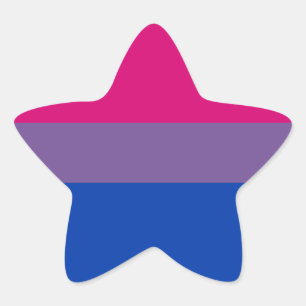 Bisexual Pride Flag Star Sticker