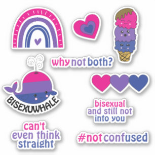 Bisexual Pride Flag Sticker Set