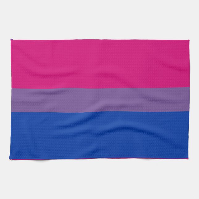 Bisexual Pride Flag Tea Towel (Horizontal)