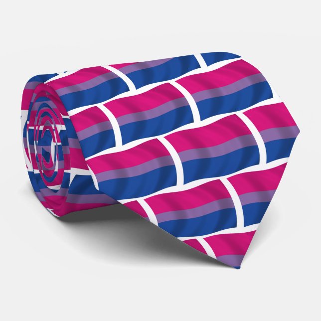 Bisexual Pride Flag Tie (Rolled)