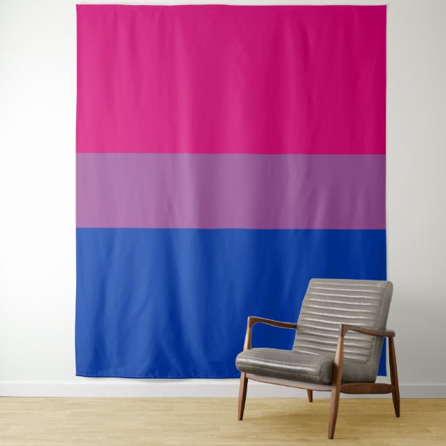 Bisexual Pride Flag Vertical Tapestry (In Situ)