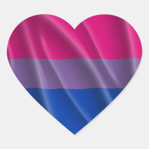 BISEXUAL PRIDE FLAG WAVY DESIGN - 2014 PRIDE.png Heart Sticker