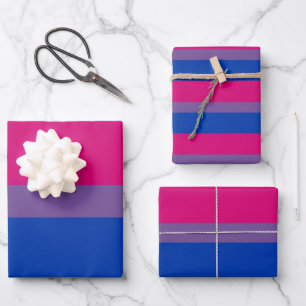 Bisexual Pride Flag Wrapping Paper Sheet