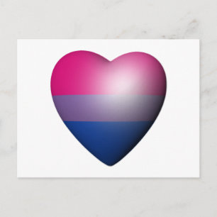 BISEXUAL PRIDE HEART --.png Postcard