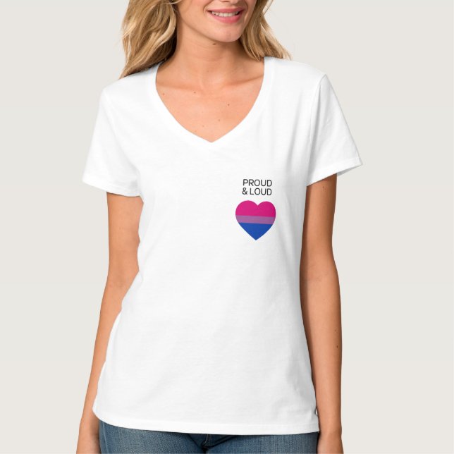 Bisexual Pride Heart T-Shirt (Front)