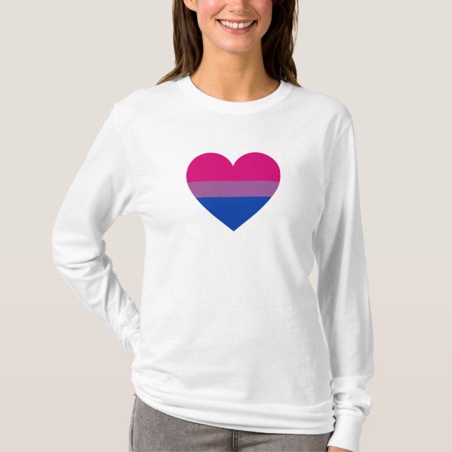 Bisexual Pride Heart T-Shirt (Front)