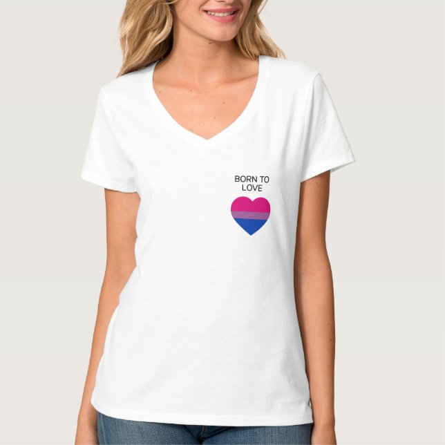 Bisexual Pride Heart T-Shirt (Front)
