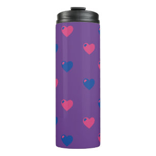 Bisexual Pride Hearts Thermal Tumbler