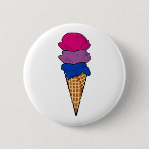 Bisexual Pride Ice Cream 6 Cm Round Badge