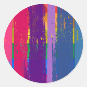 BISEXUAL PRIDE INK BAR -.png Classic Round Sticker