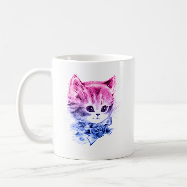 Bisexual Pride Kitty Coffee Mug (Left)