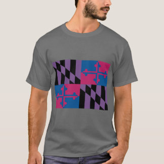 Bisexual Pride Maryland State Flag T-Shirt