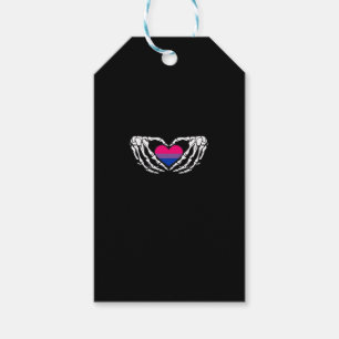 Bisexual Pride Skeleton Halloween Bi Goth Heart Cl Gift Tags