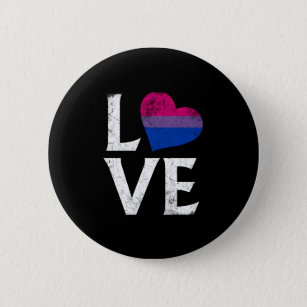 Bisexual Pride Stacked Love 6 Cm Round Badge