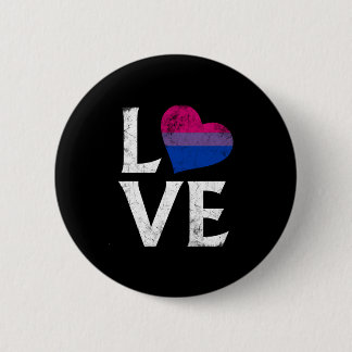 Bisexual Pride Stacked Love 6 Cm Round Badge
