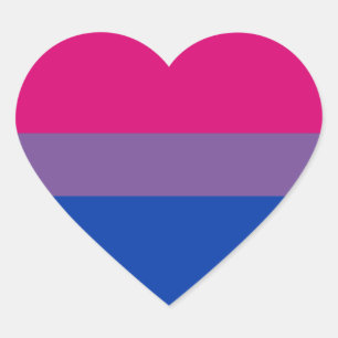 Bisexual Pride stickers - hearts