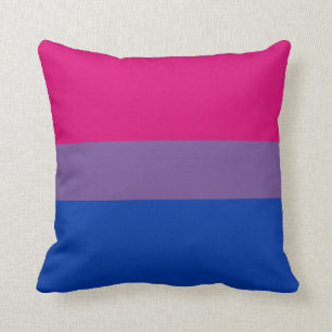 BISEXUAL PRIDE STRIPES DESIGN CUSHION