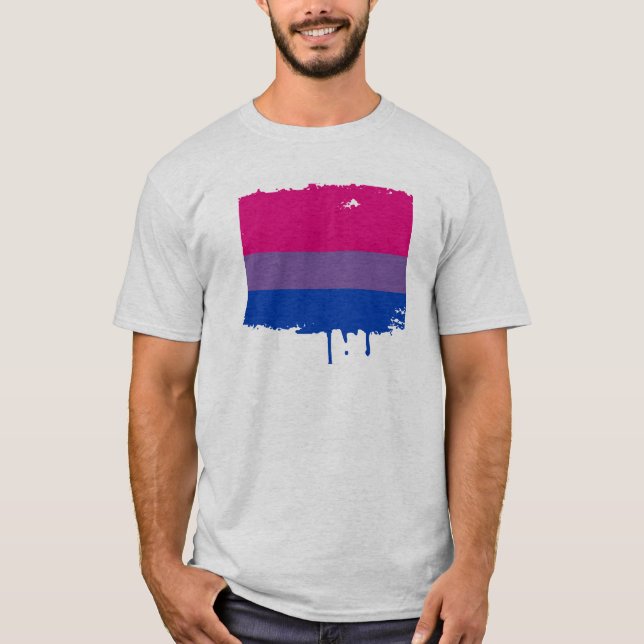 BISEXUAL PRIDE STRIPES DESIGN T-Shirt (Front)