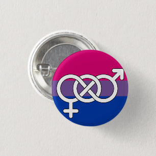 Bisexual Pride Symbol Flag 3 Cm Round Badge