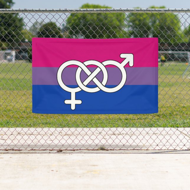 Bisexual Pride Symbol Flag Banner (Insitu)