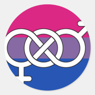Bisexual Pride Symbol Flag Classic Round Sticker