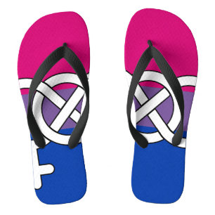 Bisexual Pride Symbol Flag Flip Flops