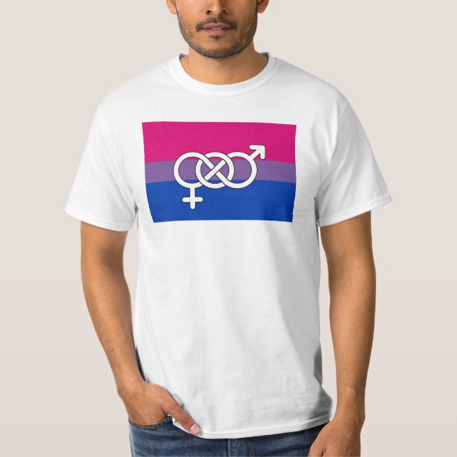 Bisexual Pride Symbol Flag T-Shirt (Front)