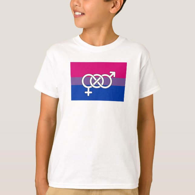 Bisexual Pride Symbol Flag T-Shirt (Front)