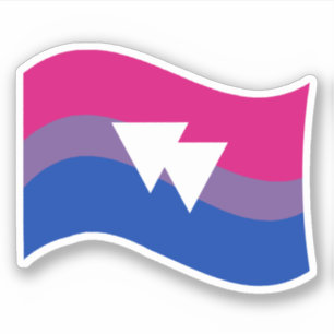 Bisexual Pride Symbol Wavy Flag
