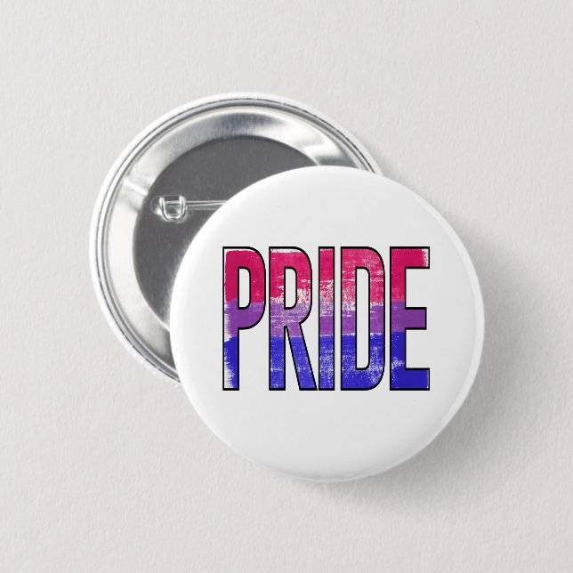 Bisexual Pride Word 6 Cm Round Badge (Front & Back)