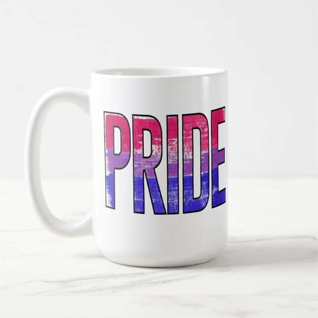 Bisexual Pride Word Coffee Mug (Left)