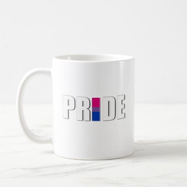 BISEXUAL PRIDE WORD FLAG -.png Coffee Mug (Left)