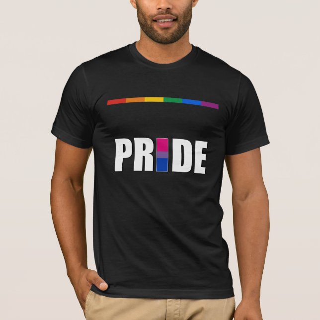 BISEXUAL PRIDE WORD FLAG T-Shirt (Front)