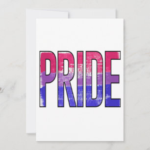 Bisexual Pride Word Holiday Card