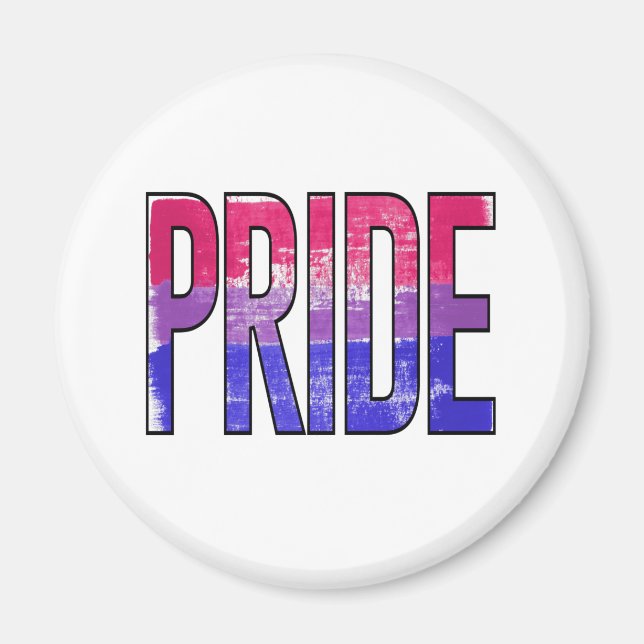 Bisexual Pride Word Magnet (Front)
