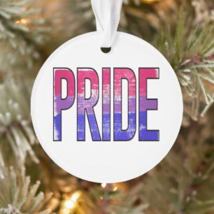 Bisexual Pride Word Ornament