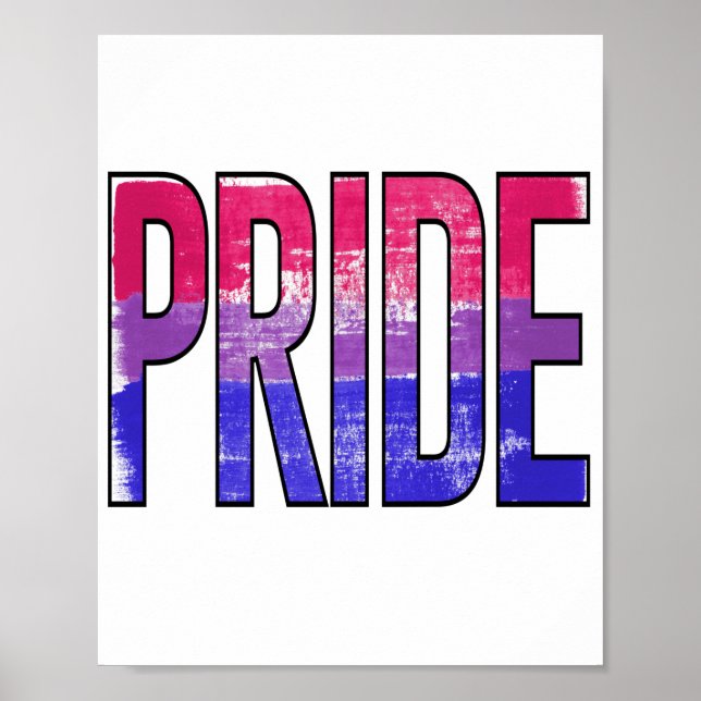 Bisexual Pride Word Poster (Front)