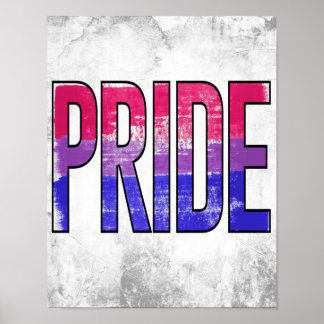 Bisexual Pride Word Poster