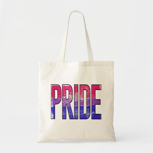 Bisexual Pride Word Tote Bag (Front)