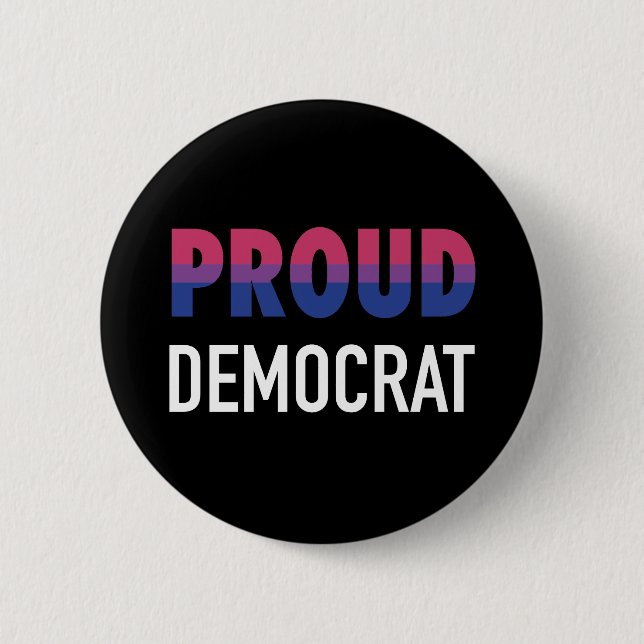 Bisexual Proud Democrat 6 Cm Round Badge (Front)