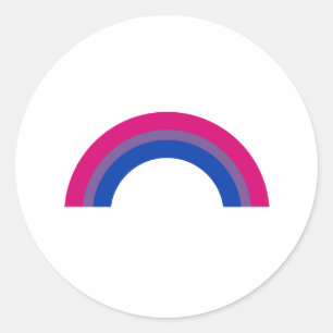 Bisexual Rainbow Classic Round Sticker