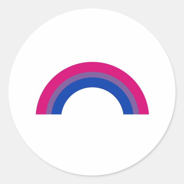 Bisexual Rainbow Classic Round Sticker (Front)