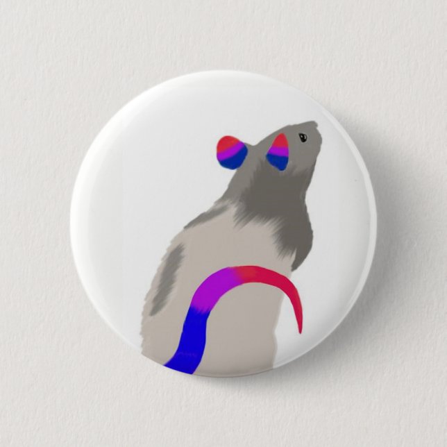 Bisexual Rat 6 Cm Round Badge (Front)