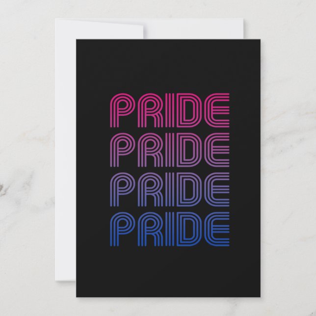 Bisexual Retro Pride Holiday Card (Front)